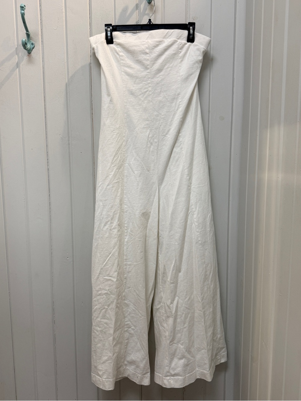 Free People Beach Strapless White Wide Leg Jumper Jumpsuit